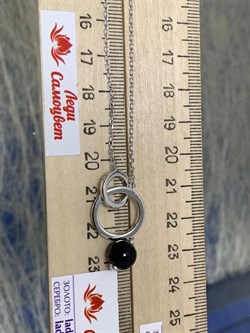 *Колье р.40-45 Черный Оникс арт. 06-3016/00ОН-00-215 вес 5,35 г - фото 272777