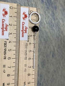 *Колье р.50-55 Черный Оникс арт. 06-3014/00ОН-00-017 вес 5,42 г - фото 272793