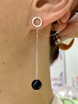 *Серьги Пусеты Черный Оникс арт. 02-3013/00ОН-00-432 вес 3,82 г - фото 272799 *Серьги Пусеты Черный Оникс арт. 02-3013/00ОН-00-432 вес 3,82 г - фото 272799