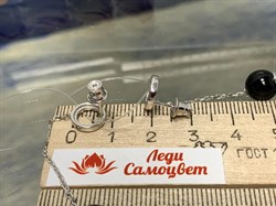 *Серьги Пусеты Черный Оникс арт. 02-3013/00ОН-00-432 вес 3,82 г - фото 272801 *Серьги Пусеты Черный Оникс арт. 02-3013/00ОН-00-432 вес 3,82 г - фото 272801