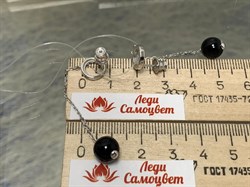 *Серьги Пусеты Черный Оникс арт. 02-3013/00ОН-00-432 вес 3,82 г - фото 272802 *Серьги Пусеты Черный Оникс арт. 02-3013/00ОН-00-432 вес 3,82 г - фото 272802