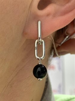 *Серьги Трансформеры Черный Оникс арт. 02-3015/00ОН-00-817 вес 5,46 г - фото 272813 *Серьги Трансформеры Черный Оникс арт. 02-3015/00ОН-00-817 вес 5,46 г - фото 272813