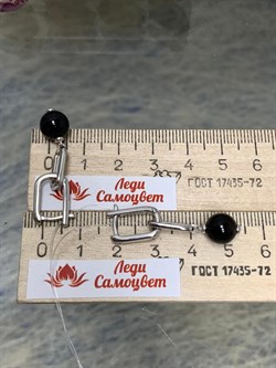 *Серьги Трансформеры Черный Оникс арт. 02-3015/00ОН-00-817 вес 5,46 г - фото 272816 *Серьги Трансформеры Черный Оникс арт. 02-3015/00ОН-00-817 вес 5,46 г - фото 272816