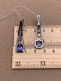 *Серьги Орхидея Танзанит цв Белое арт 2-207960-00-31-076 вес 6,2 г - фото 272854 *Серьги Орхидея Танзанит цв Белое арт 2-207960-00-31-076 вес 6,2 г - фото 272854