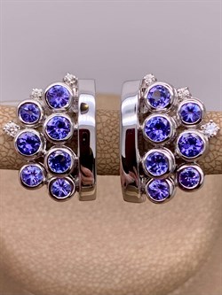 *Серьги Танзанит цв Белое арт. 2-206926-00-31-717 вес 8,47 г - фото 272897 *Серьги Танзанит цв Белое арт. 2-206926-00-31-717 вес 8,47 г - фото 272897