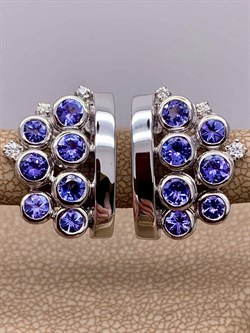 *Серьги Танзанит цв Белое арт. 2-206926-00-31-717 вес 8,47 г - фото 272900 *Серьги Танзанит цв Белое арт. 2-206926-00-31-717 вес 8,47 г - фото 272900