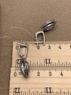 *Серьги Танзанит цв Белое арт. 2-207941-00-31-643 вес 5,81 г - фото 272904 *Серьги Танзанит цв Белое арт. 2-207941-00-31-643 вес 5,81 г - фото 272904