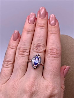 *Кольцо р.17,5 Танзанит цв Белое арт. 1-207941-00-31-629 вес 3,03 г - фото 272917 *Кольцо р.17,5 Танзанит цв Белое арт. 1-207941-00-31-629 вес 3,03 г - фото 272917