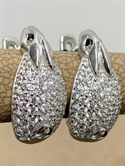 *Серьги Кролики Белый Фианит арт. 02-1715/00КЦ-00-268 вес 3,91 г - фото 272951 *Серьги Кролики Белый Фианит арт. 02-1715/00КЦ-00-268 вес 3,91 г - фото 272951