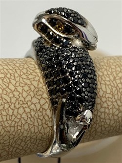 *Кольцо р.16 Черный Кролик Черный Фианит Микро Вставки арт. 01-1715/0КЦ1-00-080 вес 5,53 г - фото 272954 *Кольцо р.16 Черный Кролик Черный Фианит Микро Вставки арт. 01-1715/0КЦ1-00-080 вес 5,53 г - фото 272954