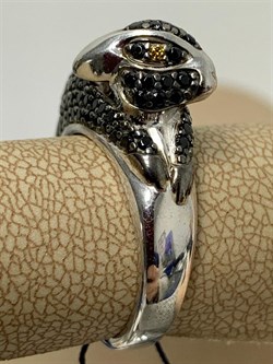 *Кольцо р.16 Черный Кролик Черный Фианит Микро Вставки арт. 01-1715/0КЦ1-00-080 вес 5,53 г - фото 272963 *Кольцо р.16 Черный Кролик Черный Фианит Микро Вставки арт. 01-1715/0КЦ1-00-080 вес 5,53 г - фото 272963