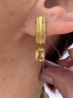 *Серьги Цитрин арт. 02-2463/00ЦТ-08-324 вес 5,08 г - фото 273023