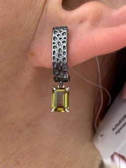 *Серьги Султанит иск арт. 02-2460/00СТ-17-348 вес 4,45 г - фото 273094