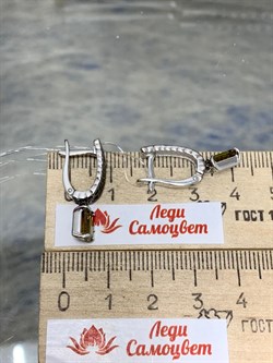 *Серьги Султанит иск арт. 02-2460/00СТ-17-348 вес 4,45 г - фото 273097