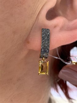 *Серьги Цитрин арт. 02-2460/00ЦТ-87-860 вес 4,18 г - фото 273101 *Серьги Цитрин арт. 02-2460/00ЦТ-87-860 вес 4,18 г - фото 273101