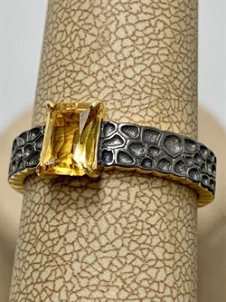 *Кольцо р.17,5 Цитрин арт. 01-2460/00ЦТ-87-716 вес 3,71 г - фото 273107