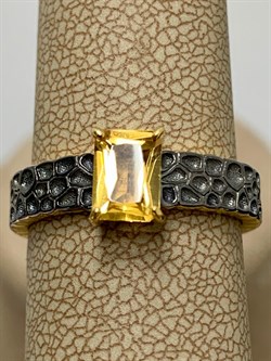 *Кольцо р.17,5 Цитрин арт. 01-2460/00ЦТ-87-716 вес 3,71 г - фото 273109