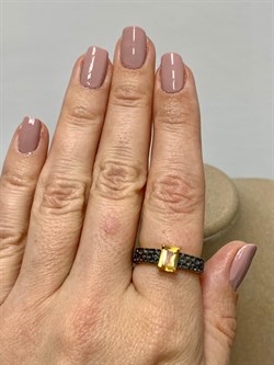 *Кольцо р.17,5 Цитрин арт. 01-2460/00ЦТ-87-716 вес 3,71 г - фото 273110