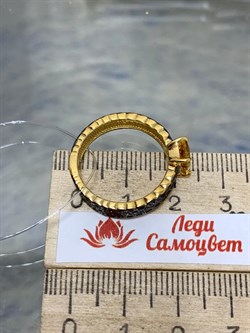 *Кольцо р.17,5 Цитрин арт. 01-2460/00ЦТ-87-716 вес 3,71 г - фото 273113