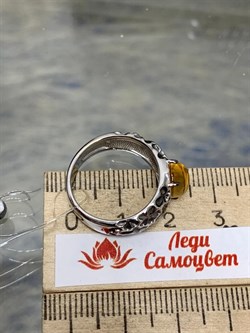 *Кольцо р.17,5 Цитрин арт. 01-2420/00ЦТ-17-212 вес 5,11 г - фото 273123