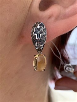 *Серьги Цитрин арт. 02-2420/00ЦТ-17-274 вес 5,51 г - фото 273138 *Серьги Цитрин арт. 02-2420/00ЦТ-17-274 вес 5,51 г - фото 273138