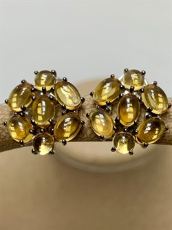 *Серьги Цитрин арт. 02-2414/00ЦТ-17-267 вес 5,98 г - фото 273155