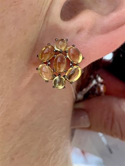 *Серьги Цитрин арт. 02-2414/00ЦТ-17-267 вес 5,98 г - фото 273157