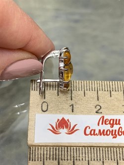 *Серьги Цитрин арт. 02-2414/00ЦТ-17-267 вес 5,98 г - фото 273158