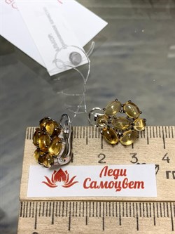 *Серьги Цитрин арт. 02-2414/00ЦТ-17-267 вес 5,98 г - фото 273159
