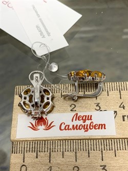 *Серьги Цитрин арт. 02-2414/00ЦТ-17-267 вес 5,98 г - фото 273160