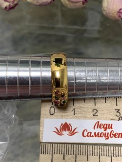 *Кольцо р.18,5 Турмалин Микс арт. 01-2789/0МТН-08-024 вес 3,31 г - фото 273222