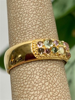 *Кольцо р.18,5 Турмалин Микс арт. 01-2789/0МТН-08-024 вес 3,31 г - фото 273224