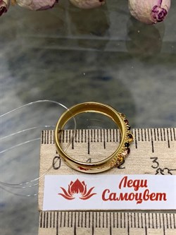 *Кольцо р.19,5 Турмалин Микс арт. 01-2789/0МТН-08-373 вес 3,31 г - фото 273233