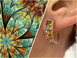 *Серьги Конго Турмалин Микс арт. 02-2789/0МТН-06-238 вес 7,24 г - фото 273274