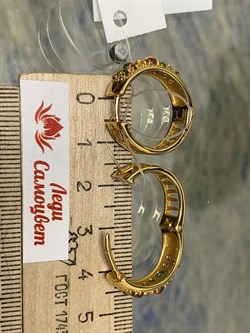 *Серьги Конго Турмалин Микс арт. 02-2789/0МТН-08-549 вес 7,12 г - фото 273296