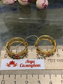 *Серьги Конго Турмалин Микс арт. 02-2789/0МТН-08-549 вес 7,12 г - фото 273297