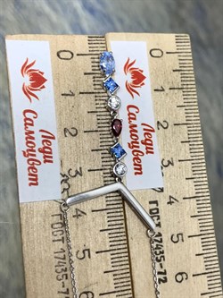 *Колье р.50-55 Фианит Микс арт.06-2569/СВ62-00-294 вес 4,03 г - фото 273359