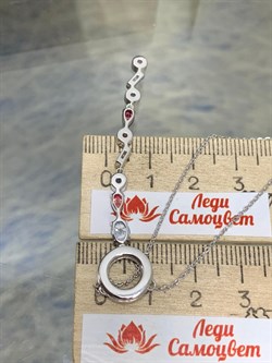 *Колье р.55-60 Фианит Микс арт. 06-2565/СВ63-00-287 вес 4,87 г - фото 273365