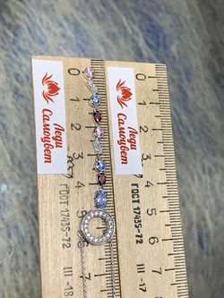 *Колье р.55-60 Фианит Микс арт. 06-2565/СВ63-00-287 вес 4,87 г - фото 273367