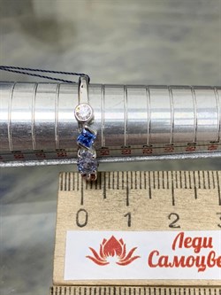 *Кольцо р.17,5 Фианит Микс арт. 01-2571/СВ62-00-188 вес 2,78 г - фото 273370