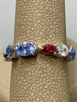 *Кольцо р.17,5 Фианит Микс арт. 01-2571/СВ62-00-188 вес 2,78 г - фото 273375