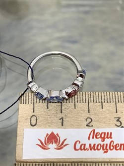 *Кольцо р.17,5 Фианит Микс арт. 01-2571/СВ62-00-188 вес 2,78 г - фото 273379