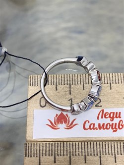 *Кольцо р.17,5 Фианит Микс арт. 01-2571/СВ62-00-188 вес 2,78 г - фото 273380