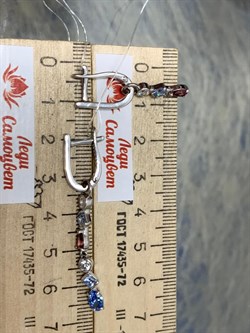 *Серьги Трансформеры Фианит Микс арт. 02-2571/СВ62-00-448 вес 4,47 г - фото 273395