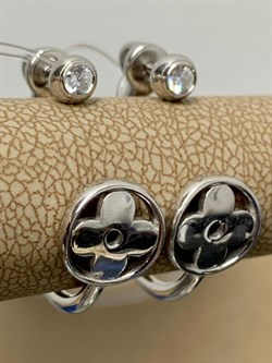 *Серьги Клевер Трансформеры Пусеты Белый Фианит арт. 02-2671/00КЦ-00-385 вес 3,98 г - фото 273399 *Серьги Клевер Трансформеры Пусеты Белый Фианит арт. 02-2671/00КЦ-00-385 вес 3,98 г - фото 273399