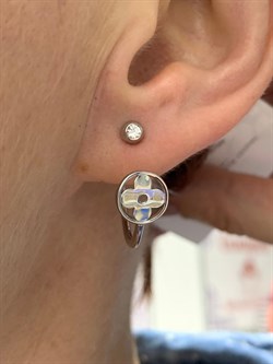 *Серьги Клевер Трансформеры Пусеты Белый Фианит арт. 02-2671/00КЦ-00-385 вес 3,98 г - фото 273404 *Серьги Клевер Трансформеры Пусеты Белый Фианит арт. 02-2671/00КЦ-00-385 вес 3,98 г - фото 273404