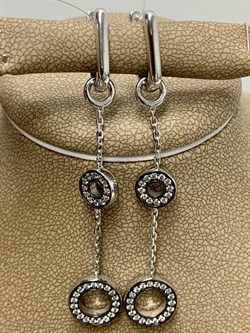 *Серьги Трансформер Белый Фианит арт. 02-2939/00КЦ-17-578 вес 7,25 г - фото 273421 *Серьги Трансформер Белый Фианит арт. 02-2939/00КЦ-17-578 вес 7,25 г - фото 273421