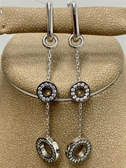 *Серьги Трансформер Белый Фианит арт. 02-2939/00КЦ-17-578 вес 7,25 г - фото 273423 *Серьги Трансформер Белый Фианит арт. 02-2939/00КЦ-17-578 вес 7,25 г - фото 273423