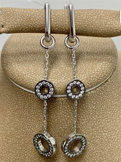 *Серьги Трансформер Белый Фианит арт. 02-2939/00КЦ-17-578 вес 7,25 г - фото 273424 *Серьги Трансформер Белый Фианит арт. 02-2939/00КЦ-17-578 вес 7,25 г - фото 273424