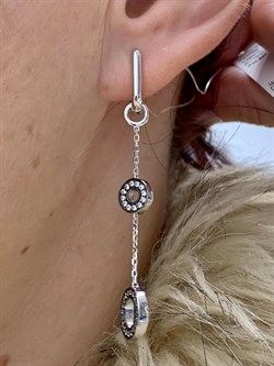 *Серьги Трансформер Белый Фианит арт. 02-2939/00КЦ-17-578 вес 7,25 г - фото 273428 *Серьги Трансформер Белый Фианит арт. 02-2939/00КЦ-17-578 вес 7,25 г - фото 273428